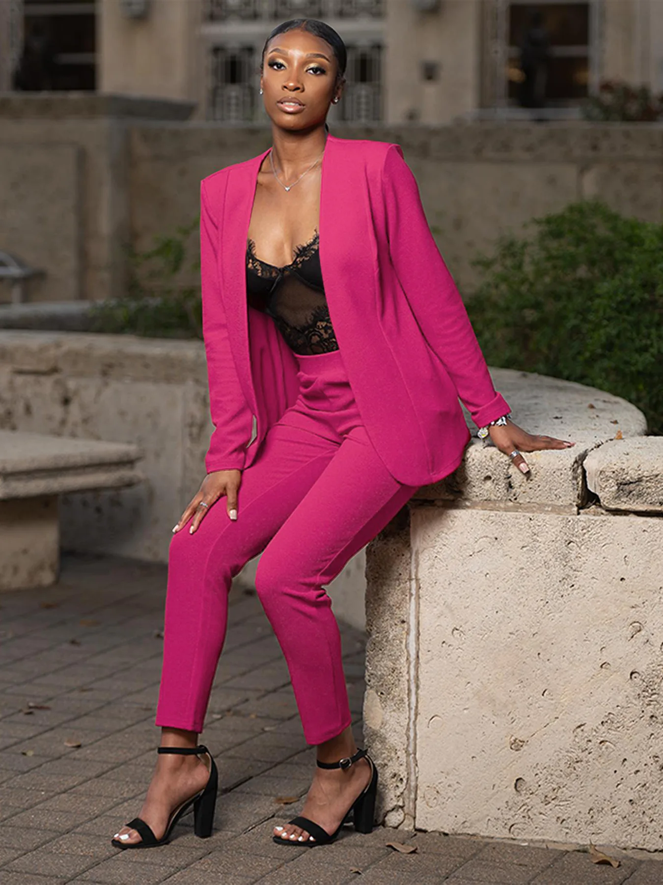 Women Suits Autumn Winter Slim Long Sleeve V-Neck  Blazer And Pants Set Business Suits 2 Piece Sets Ladies Jacket Blazers Set