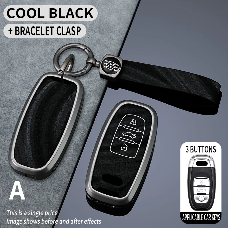 Luxury Car Key Case Cover and Keychain Set - Premium Auto Accessory Holder Shell