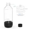 2 pcs 1L Soda Carbonating PET Bottle multiple colors including white, black, green, grey, yellow, for summer beverage 2