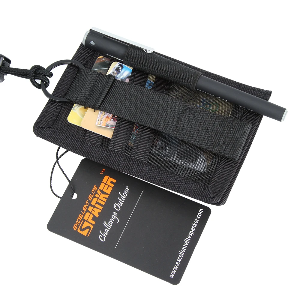 EXCELLENT ELITE SPANKER Tactical ID Card Credit Card Set Two in One with Adjustable Lanyard Holder Card Set 5