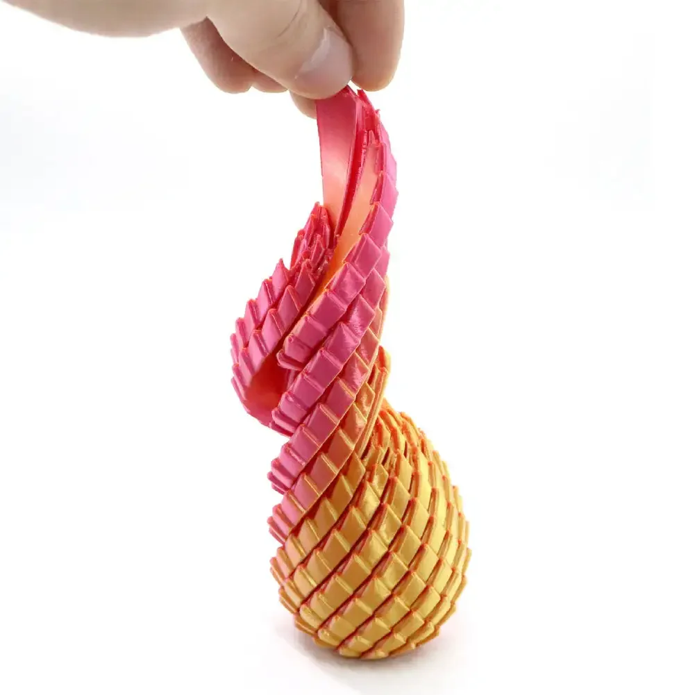3D 프린팅된 드래곤 알 스트레스 해소 장난감, 관절 가동식 스트레칭 센서리 피젯 장난감, 변형 가능한 드래곤 알, 어린이 및 성인용 피젯 선물