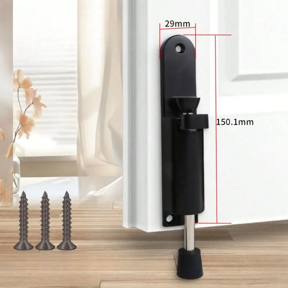 1Pcs Stainless Steel Adjustable Telescopic Foot-Operated Lever Door Stops Kickdown Door Holder Stop Hardware Outdoor