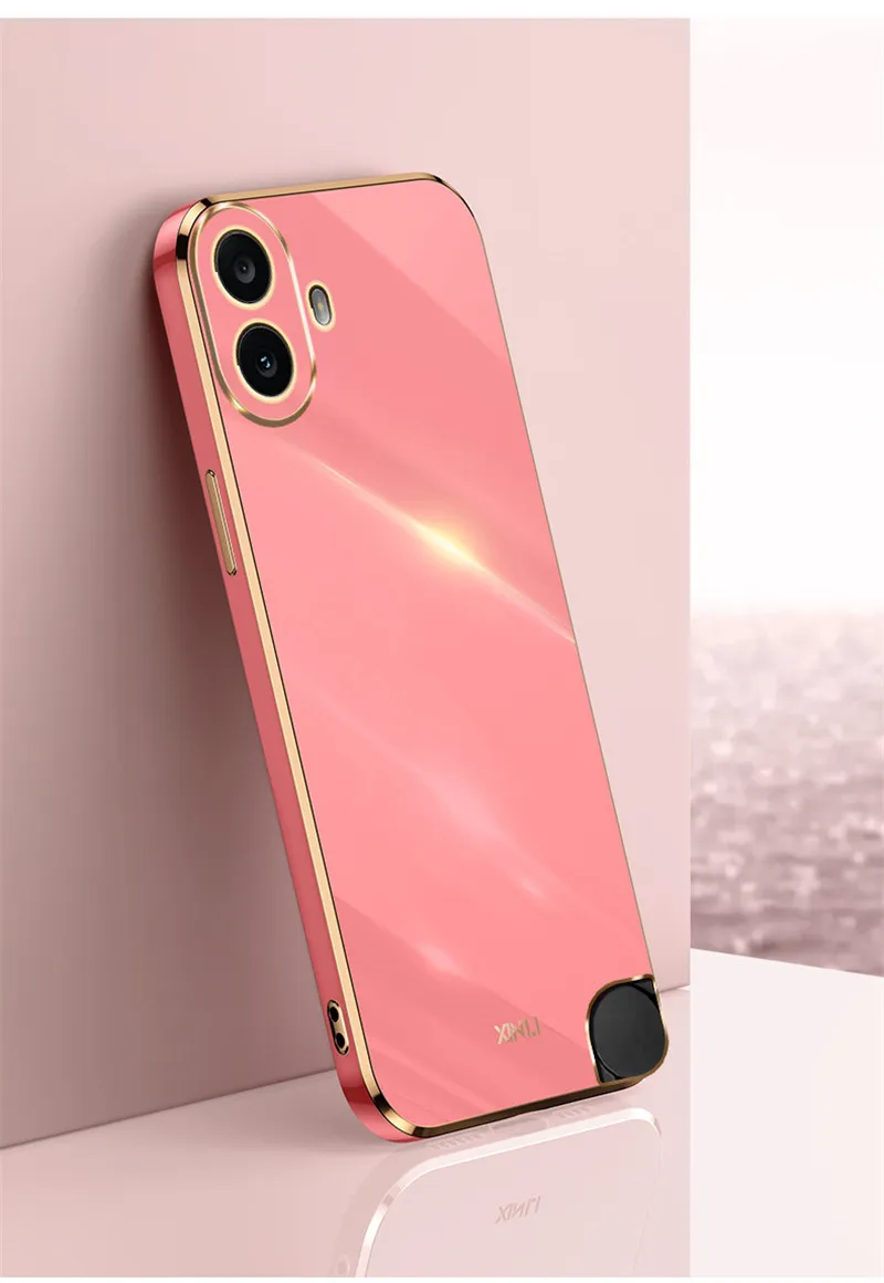 Plating Silicone TPU Bumper Soft Back Cover Matte Phone Case