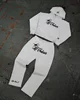 Two Piece Set Y2K Sportswear Mens Hip Hop Letter Embroidery Rhinestone Sequin Hoodie Sweatpants Oversized Sweatshirt Pants Set 5