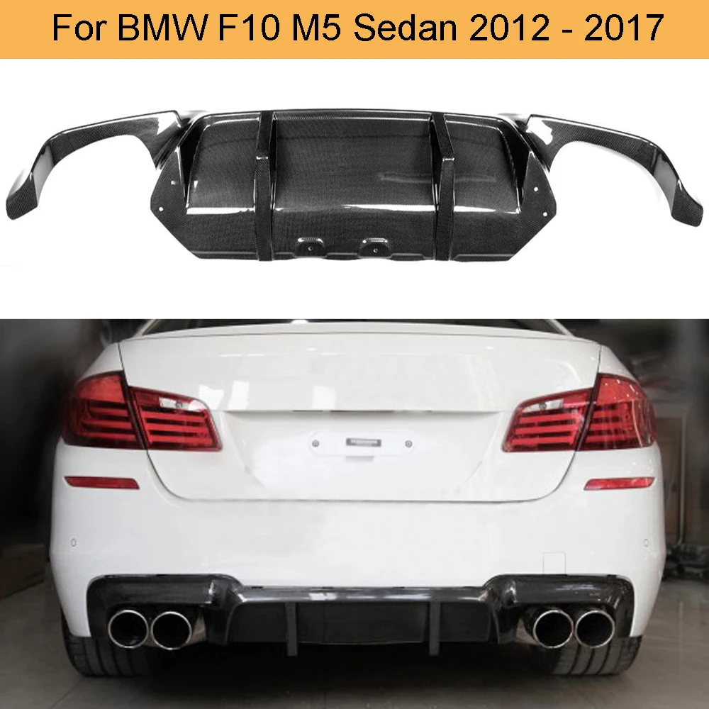 Carbon Fiber Rear Bumper Diffuser Lip For BMW 5 Series F10 M5 Sedan 2012-FRP Rear Bumper Diffuser Lip Spoiler Three Style