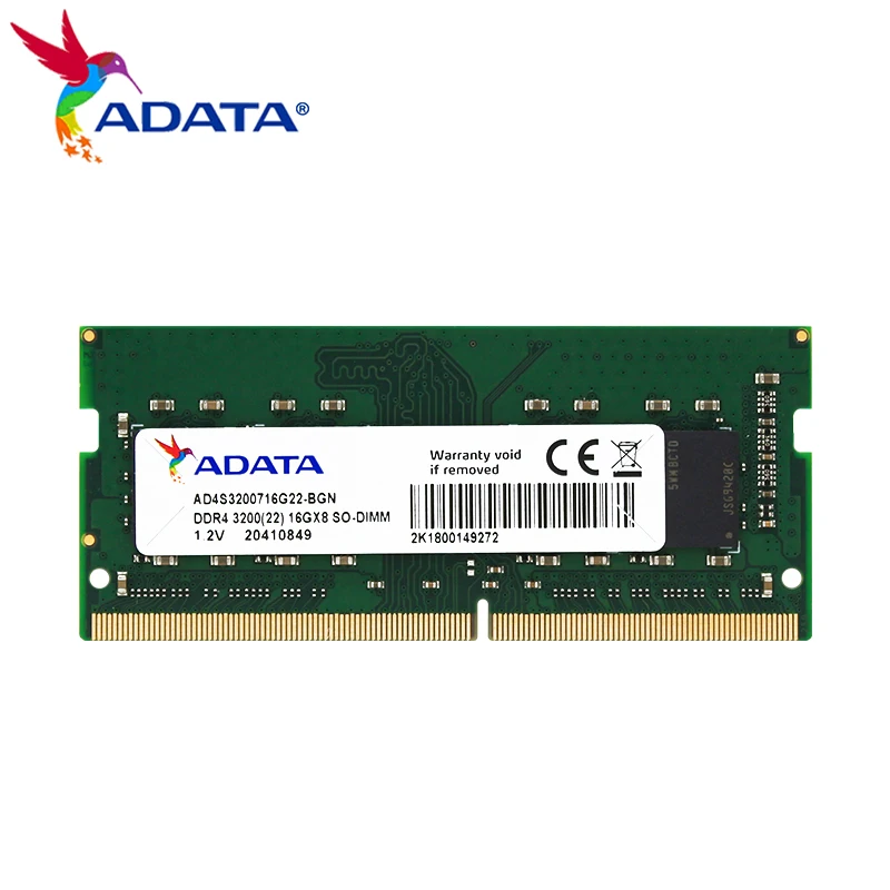 ADATA ラップトップメモリ​​ RAM DDR4 8GB 16GB 3200MHz SO-DIMM