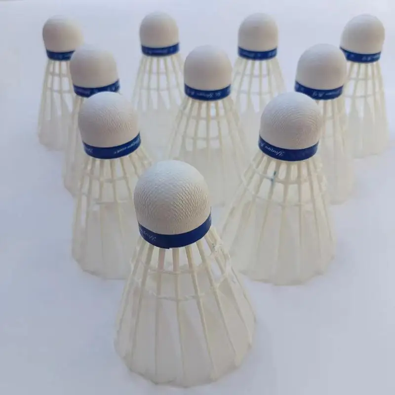 Badminton Shuttlecocks 12pcs High Durability Feather Shuttles Badminton High Stability Shuttlecocks for Beginners