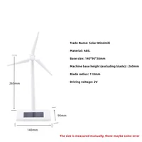 Générateur éolien solaire 2 en 1, modèle cadeau, support d'exposition, moulin à vent, Kit d'assemblage éducatif, décoration de bureau, générateur d'énergie 5