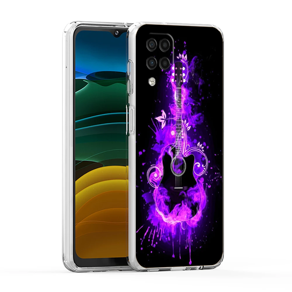 Gitarre musik kunst fall für samsung galaxy a13 a22 a32 a52 a72 a51 a71 a11 a31 a41 m31 a01 a21s 5g transparente silikonsc halen taschen – Detail 2