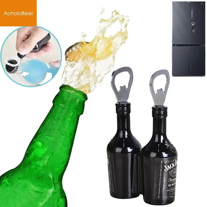 냉장고용 미니 병따개 자석 바 장식, 창의적인 벽걸이 아크릴 철제 맥주 따개 도구, 주방 도구