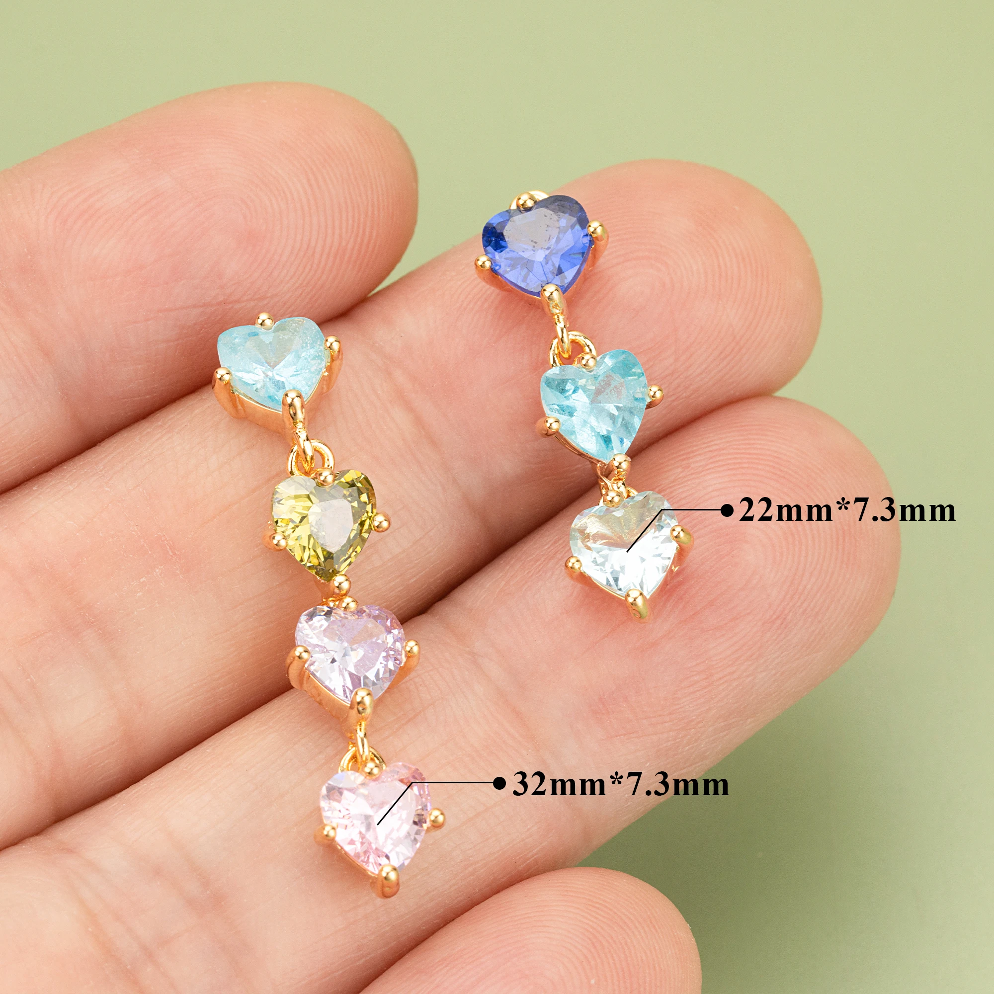 YEGUI ME52, 쥬얼리 액세서리, 18k 금 도금, 구리, 니켈 프리, 지르콘, 핸드메이드, 참, 쥬얼리 제작, DIY 펜던트, 로트당 6 개