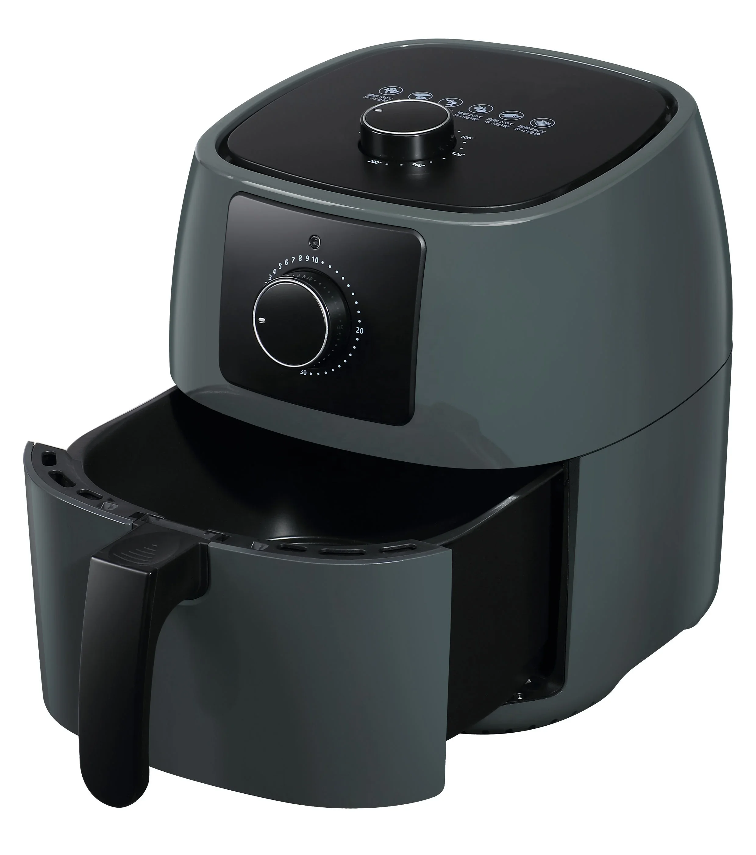 

Manufactory Direct Stainless Steel Digital Display Control Oil Free Air fryer With Manual Control