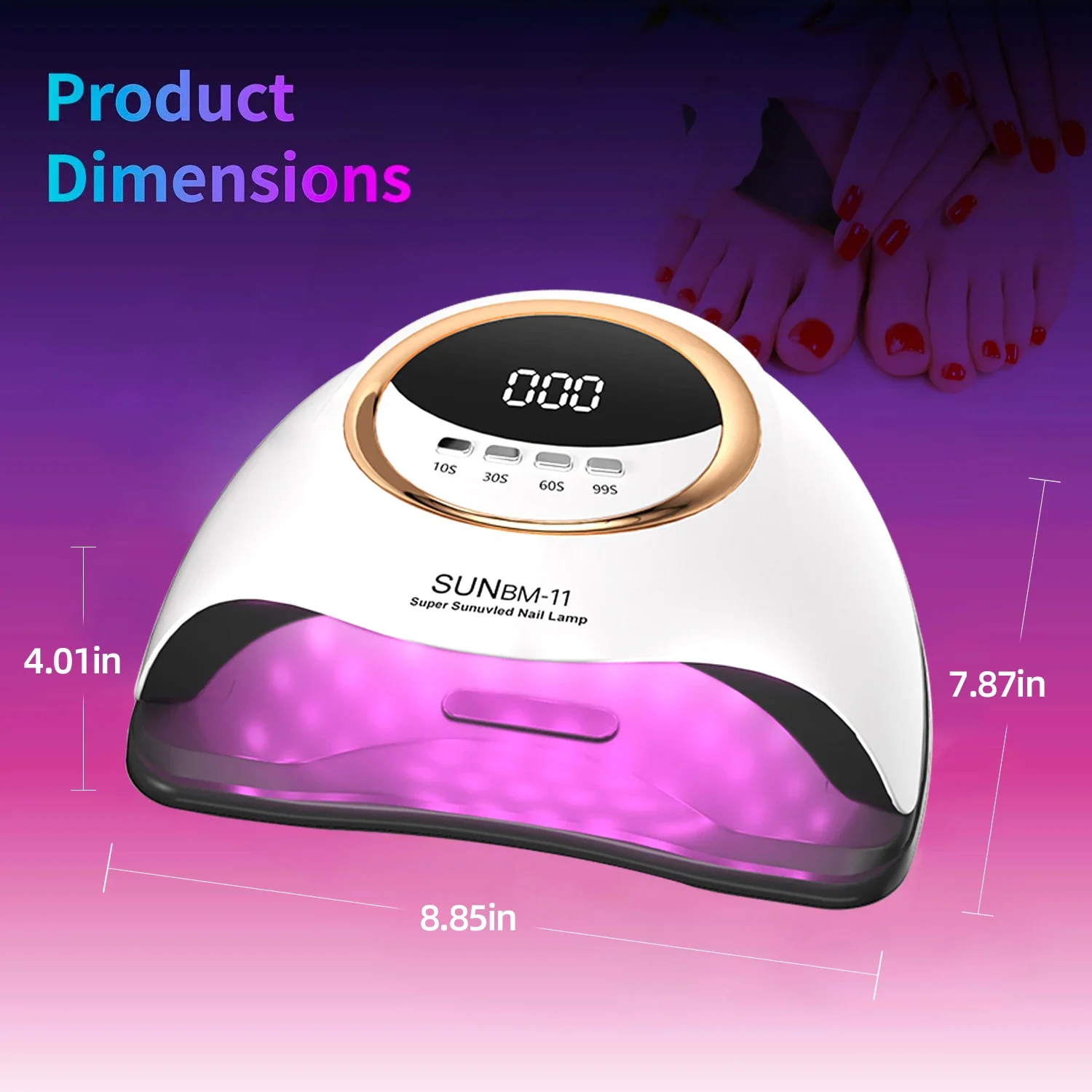 손톱 건조용 UV LED 램프, 네일 젤 광택제, 모션 감지, 전문 캐빈 매니큐어 램프 도구, 가정용, 280W, 66LED