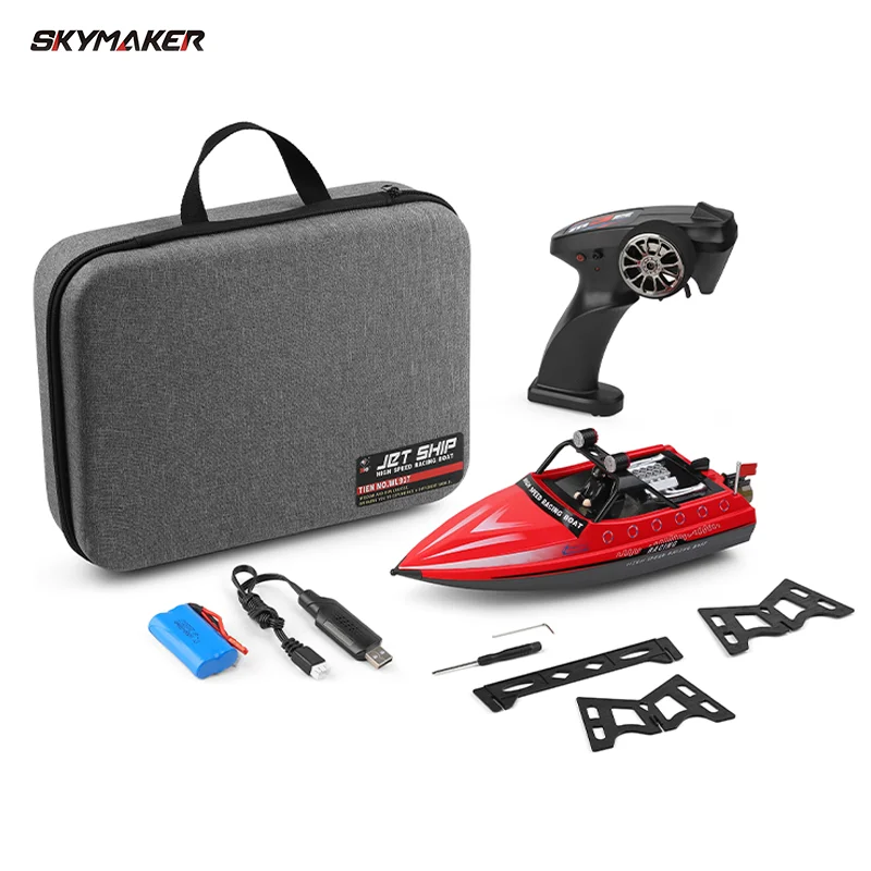 Wltoys Boat WL917 Mini RC Jet Boat with Remote Control Water Jet Thruster 2.4G Electric Racing Toy for Children remote control boat