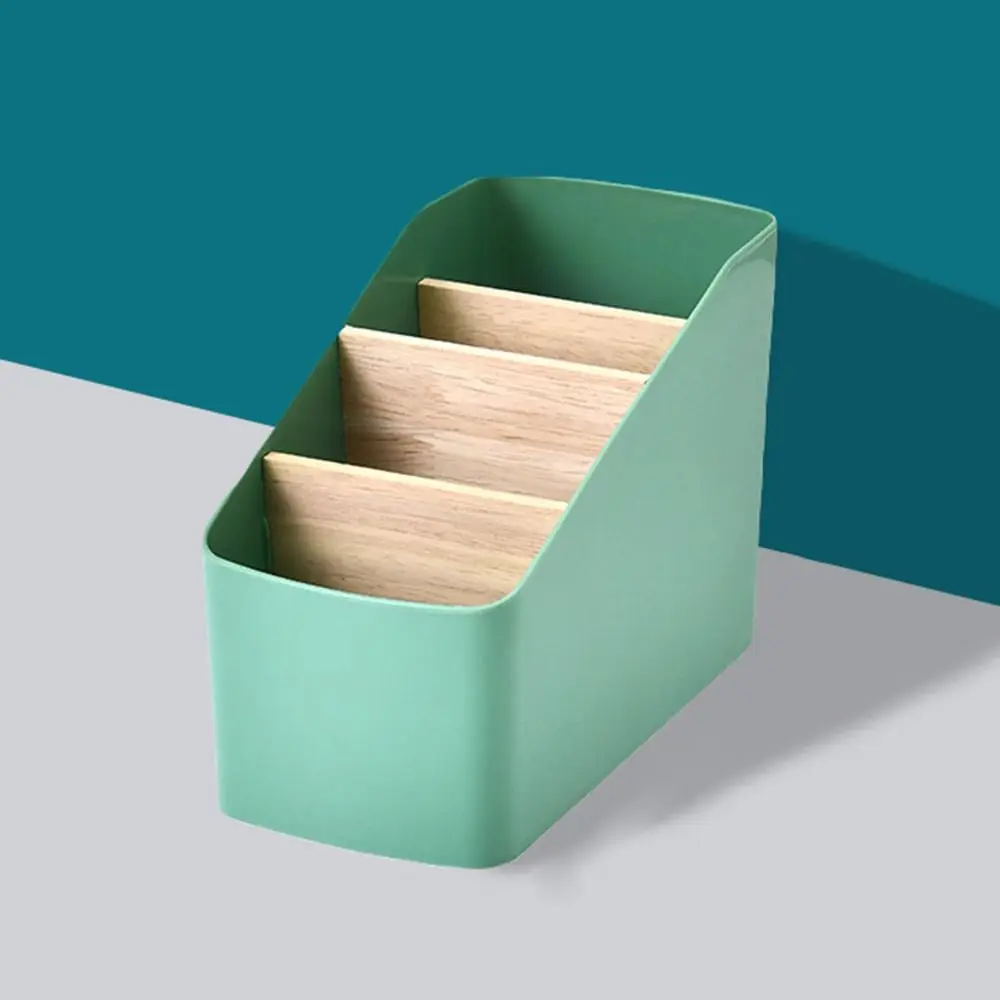 Durable 4 Grids Remote Controller Storage Box Cosmetic Storage Multifunction Living Room Organizer Plastic TV Remote Holder