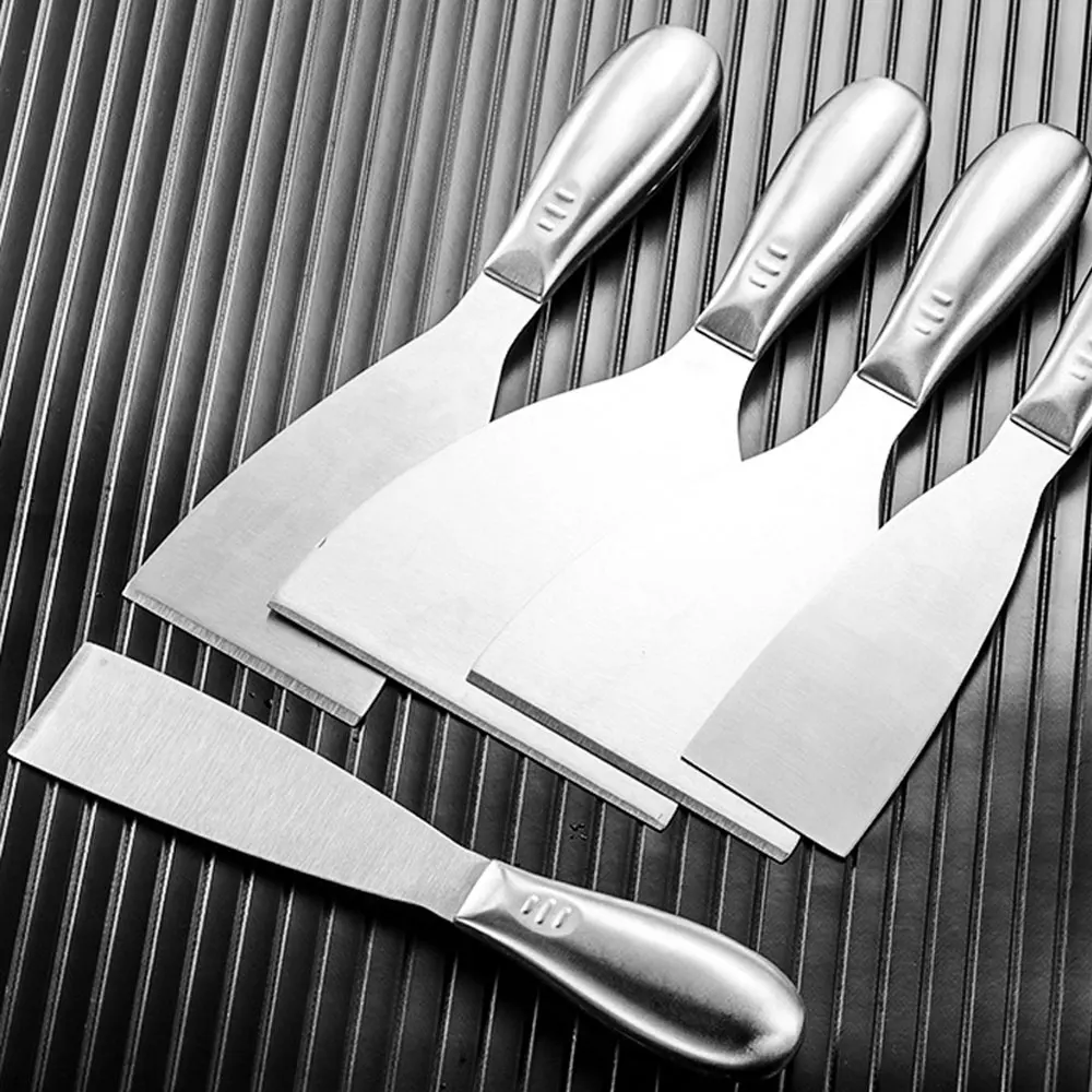 Putty Knife Set 1.5/2/3/4/5/6/8 inch Scraper Spackle Knife Paint Scraper All-Stainless Steel Tool