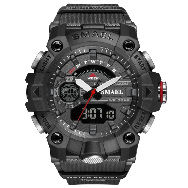 SMAEL Montre Numerique Homme Etanche Waterproof Digital Militaire