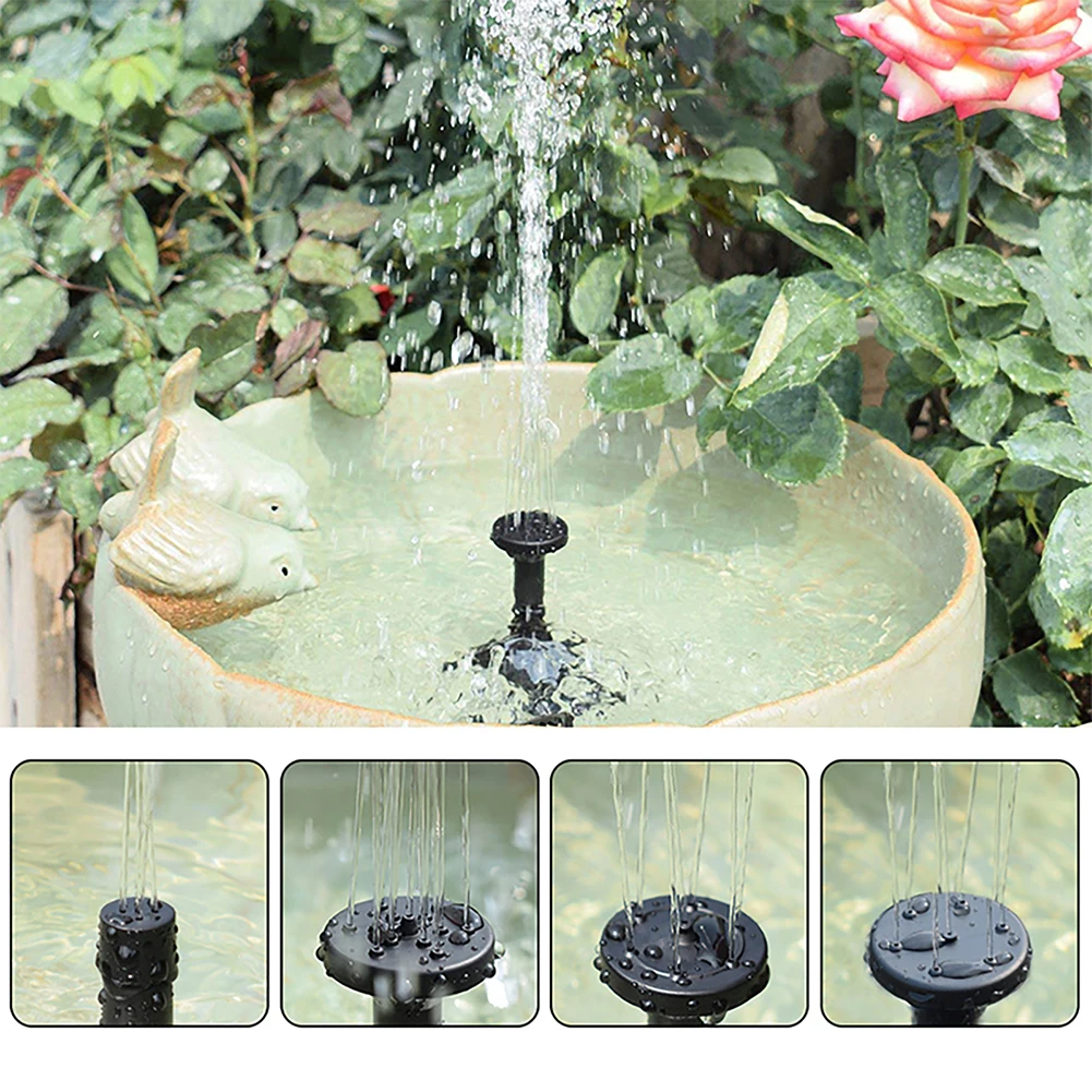 Water pump Solar Fountain Pump Replaceable 6 Nozzles Pond Fountain Water Pump Easy Installation For Pool Garden Submersible