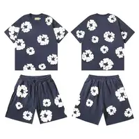 DENIM TEARS Nouvelle Collection Été – Ensemble Imprimé Hip-Hop Tendance Européenne et Américaine à Manches Courtes – Sportswear Ample Style Urbain 3