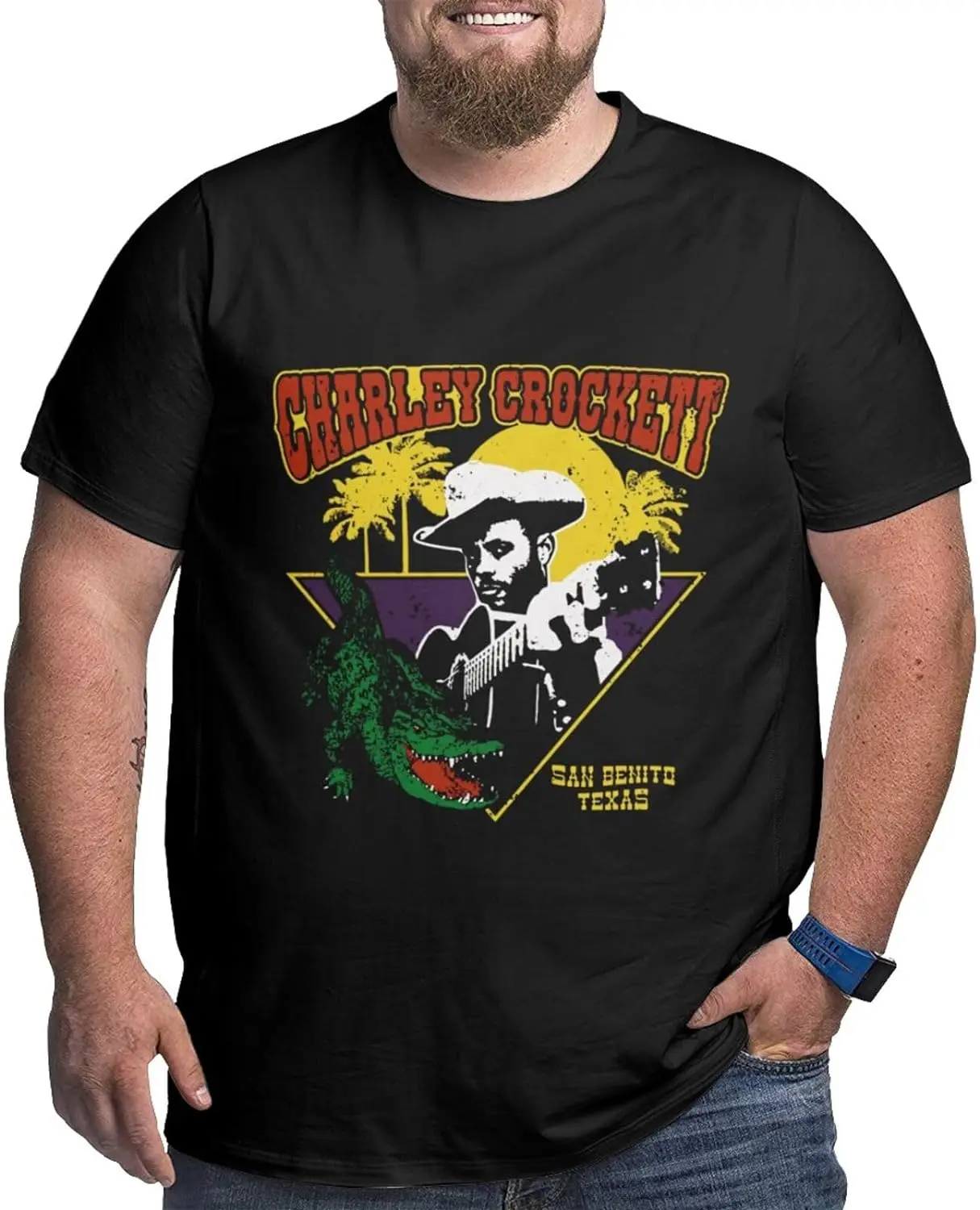 

Charley Singer Crockett Big Size T Shirt Cotton Fashion Casual Short Sleeve Round Neck Tops