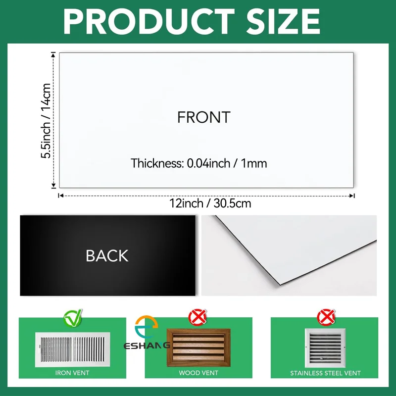 3pcs Strong Magnetic Vent Covers for Home Floor Standard Air Registers 5.5&times;12 inch air vent cover ducting ventilation cover