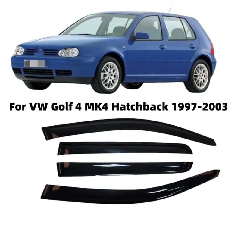 VW Golf 4 MK4 Hatchback 1997-2003 Cars Window Visors Rain Guard Vent Wind Deflector Weathershield Moulding Trim car window visor car window deflectors
