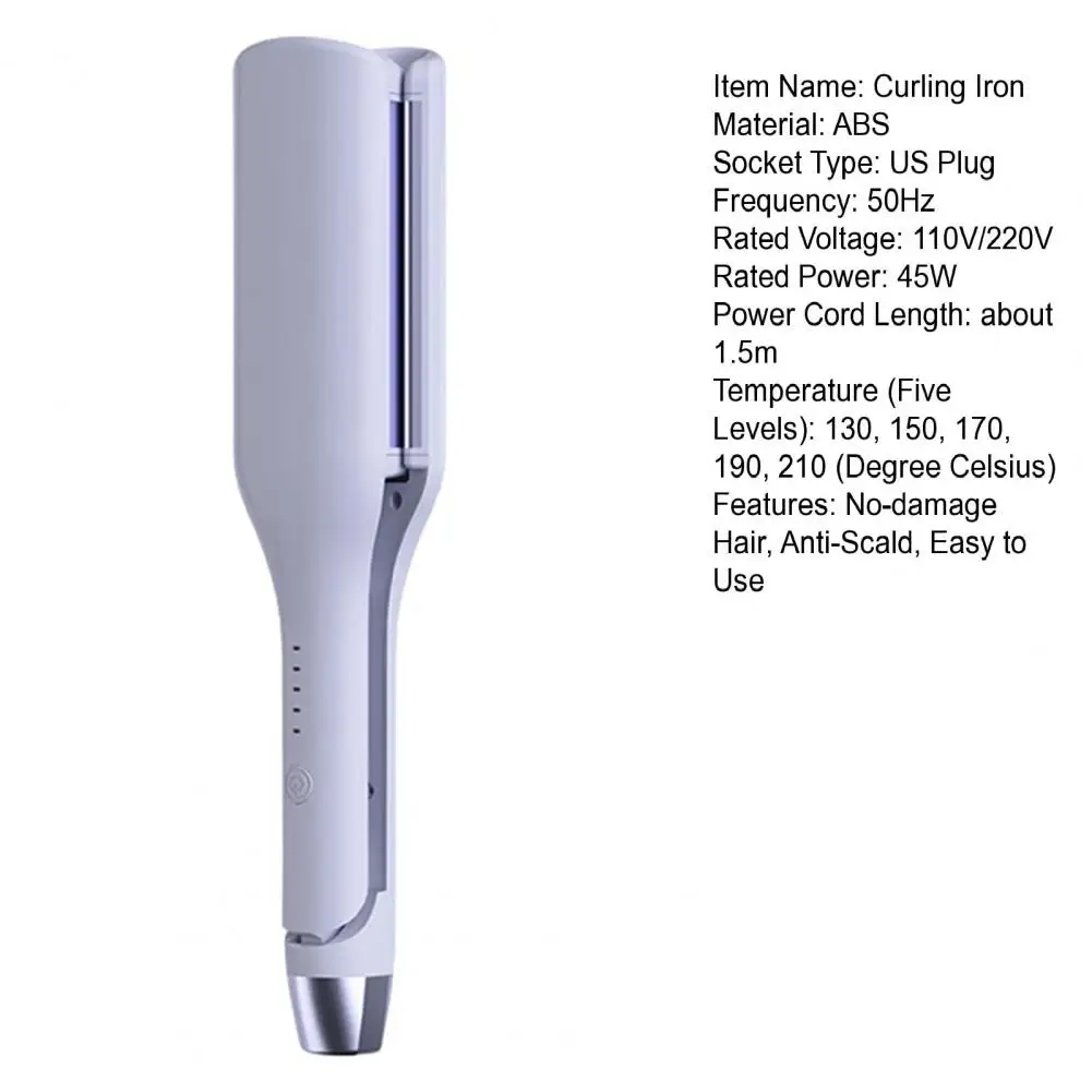 Description Picture 3 of itemWaves Curling Iron Professional 32mm Hair Curling Iron with Adjustable Temperatures Anti-scald Ceramic Plate for Women Ripple