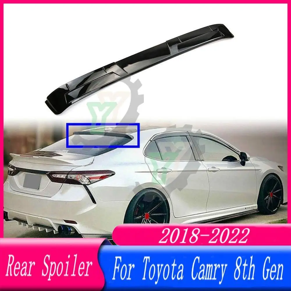 

Черный глянцевый спойлер из углеродного волокна для заднего стекла автомобиля, крыла, переделки крыла для Toyota Camry 8thGen 2018 2019 2020 2021