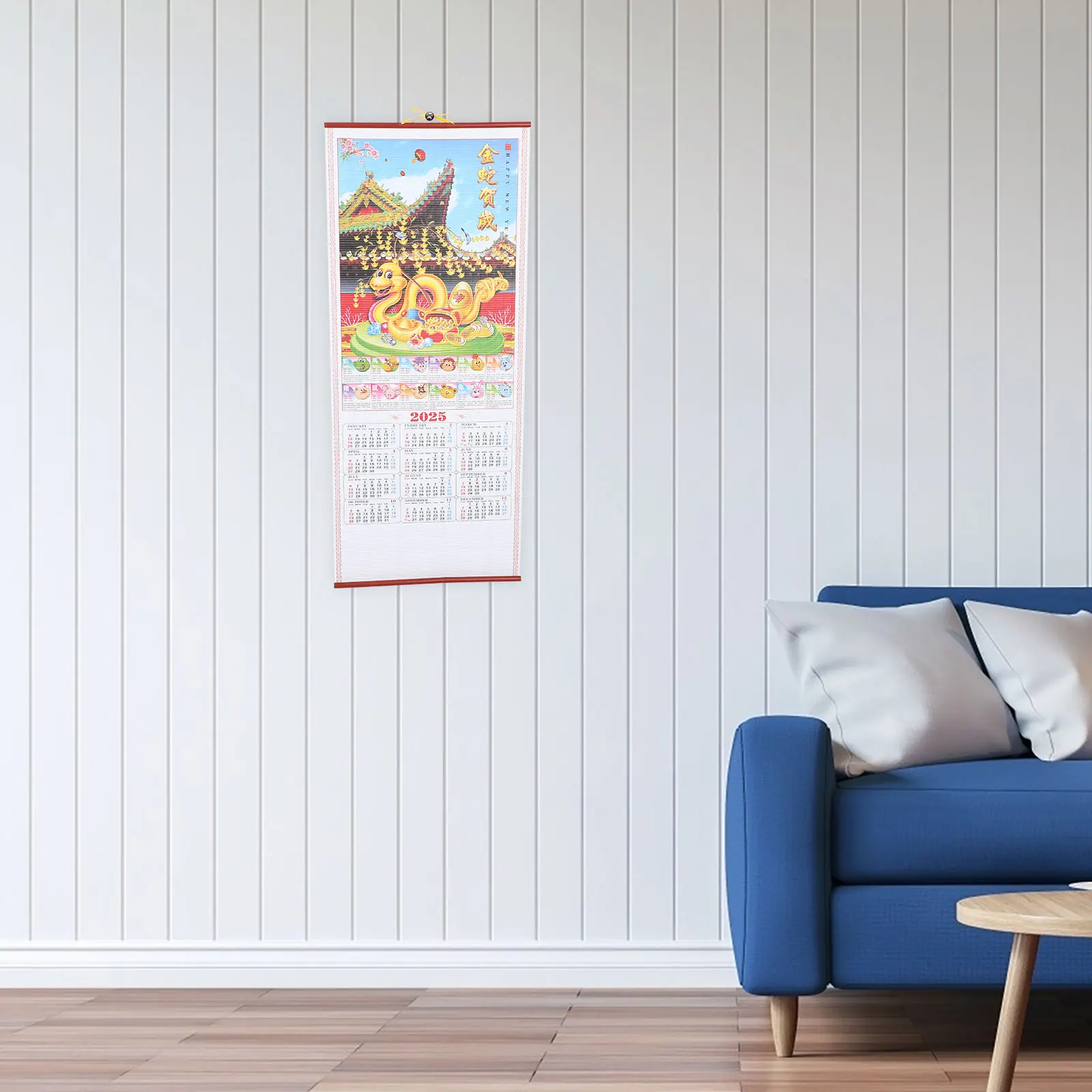 Wall Calendar Chinese Scroll Household Monthly Hanging Paper Rattan Office Wood For Dating wall calendar,paper wall calendar