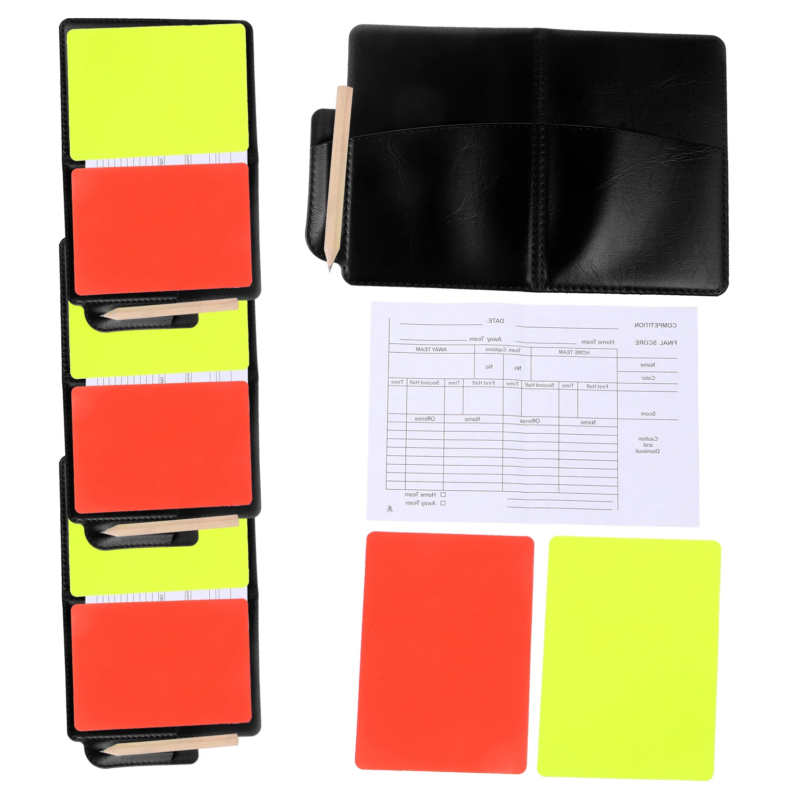 

4 Sets Referee Red Card Delay Card Match Accessory Professional Kit Soccer Major Sports Standard Wallet Cards