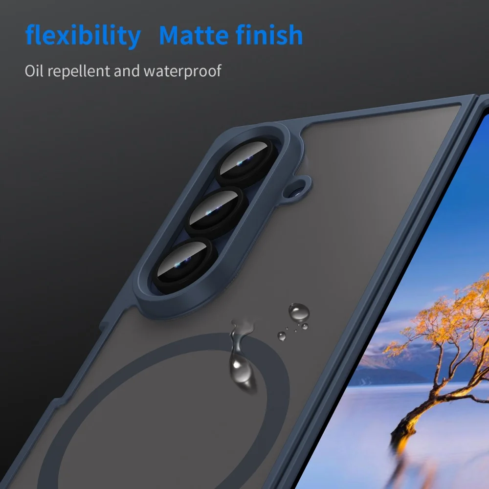 Luxury Matte Hard Case with Magnetic Wireless Charging - Shockproof Ultra Slim Cover