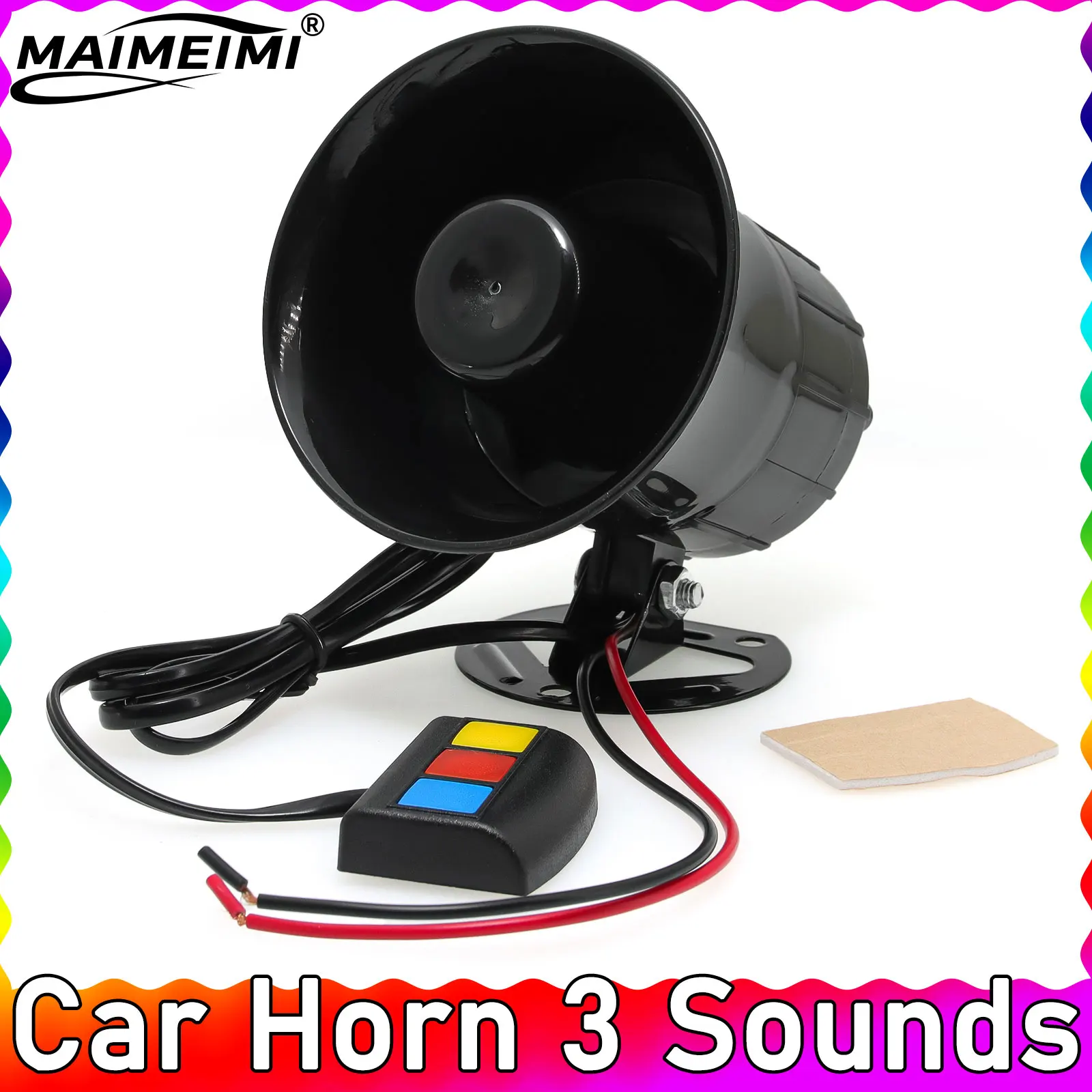 Car siren horn motorcycle horn car air horn 3 Tone Sound Loud Car Horn Air Horn 12V Loud Sound Car Speaker Motorcycle Police Fire Siren Speaker CH0018