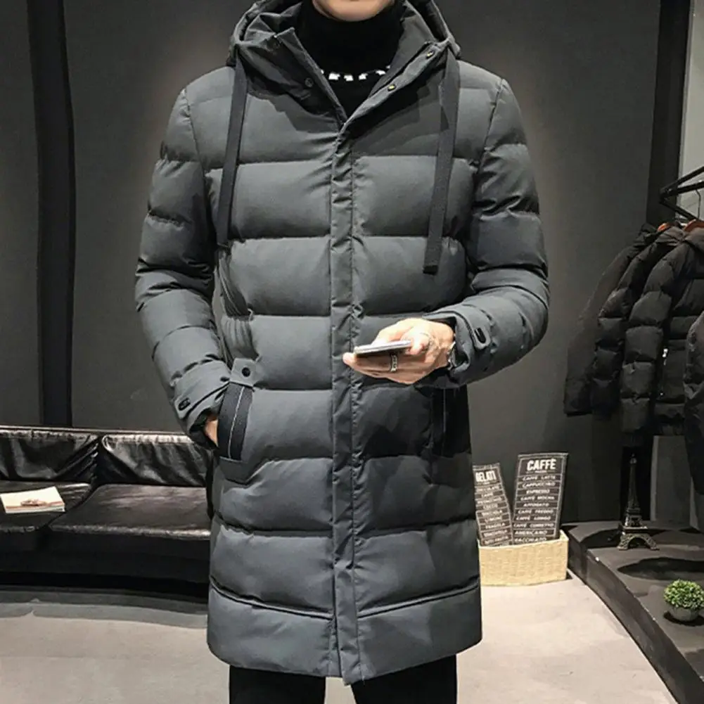 

Winter Cotton Coat with High Collar Cotton Coat with High Collar Warmth Men's Winter Parka Hooded Down Coat for Outdoor Snow