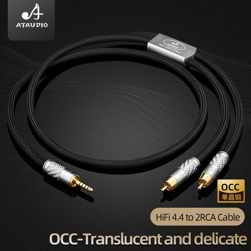 Premium HiFi 4.4mm to 2RCA Audio Cable with OCC Core
