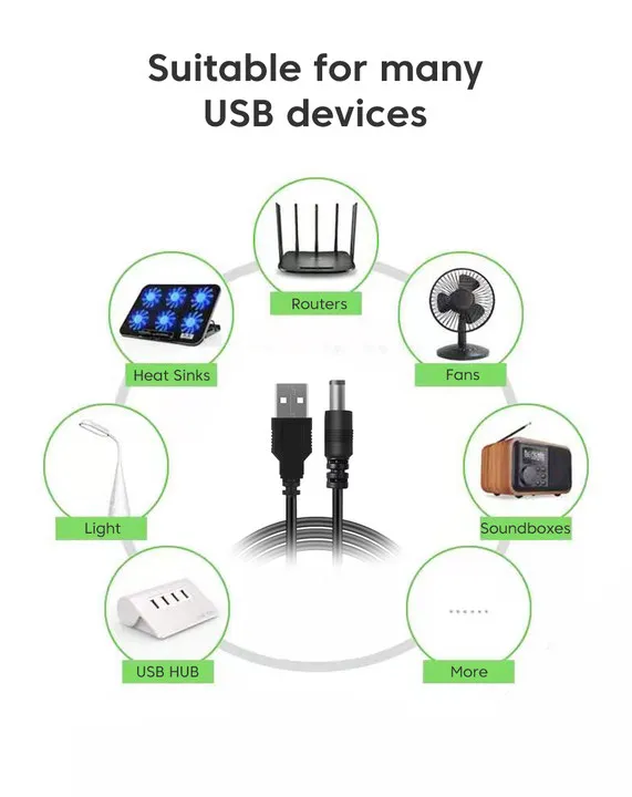 OLAF USB to DC Power Cable 5V To 12V Boost Converter 8 Adapters