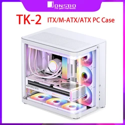 Jonsbo TK-2 Hyperbolic Side Translucent Chassis Esports Computer Case ITX/M-ATX/ATX Case for PC Gamer Cabinet Desktop Chassis