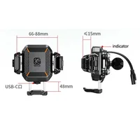 Shockproof Motorcycle Phone Holder 15W Wireless Charger & 36W USB C Fast Charging Motorbike Bicycle Bike Scooter Phone Stand - Image 6