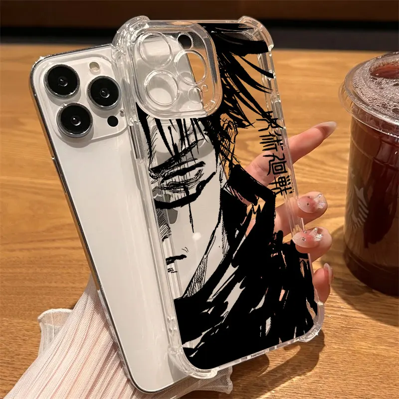 Clear Shockproof Anime Phone Case - Jujutsu Kaisen Choso Design