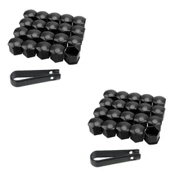Premium Car Wheel Nut Caps Set - 20PCS Anti-Rust Protective Covers for Auto Hub Bolts and Exterior Enhancement (Black  40pcs)
