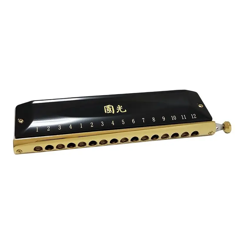 

Guo Guang-Chromatic Harmonica, 12, 16 Holes, Harp Mouth Organ, ABS Comb, Phosphor Bronze Reeds, Professional Musical Instruments