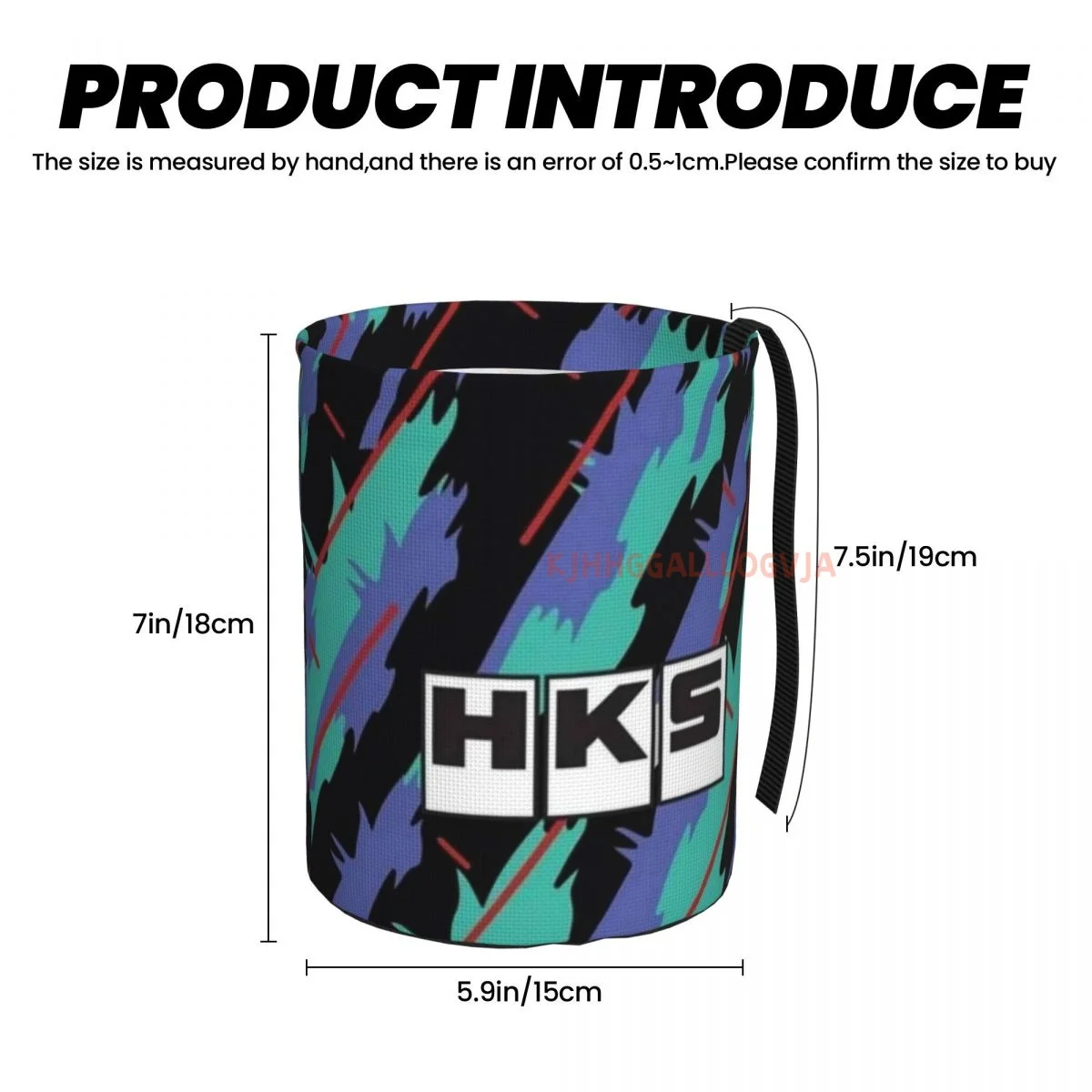 HKS Retro Pattern Car Trash Can, Dust Bin, Trash Bin For Kitchen Camping, Interior Car Accessories For Women,Car Garbage