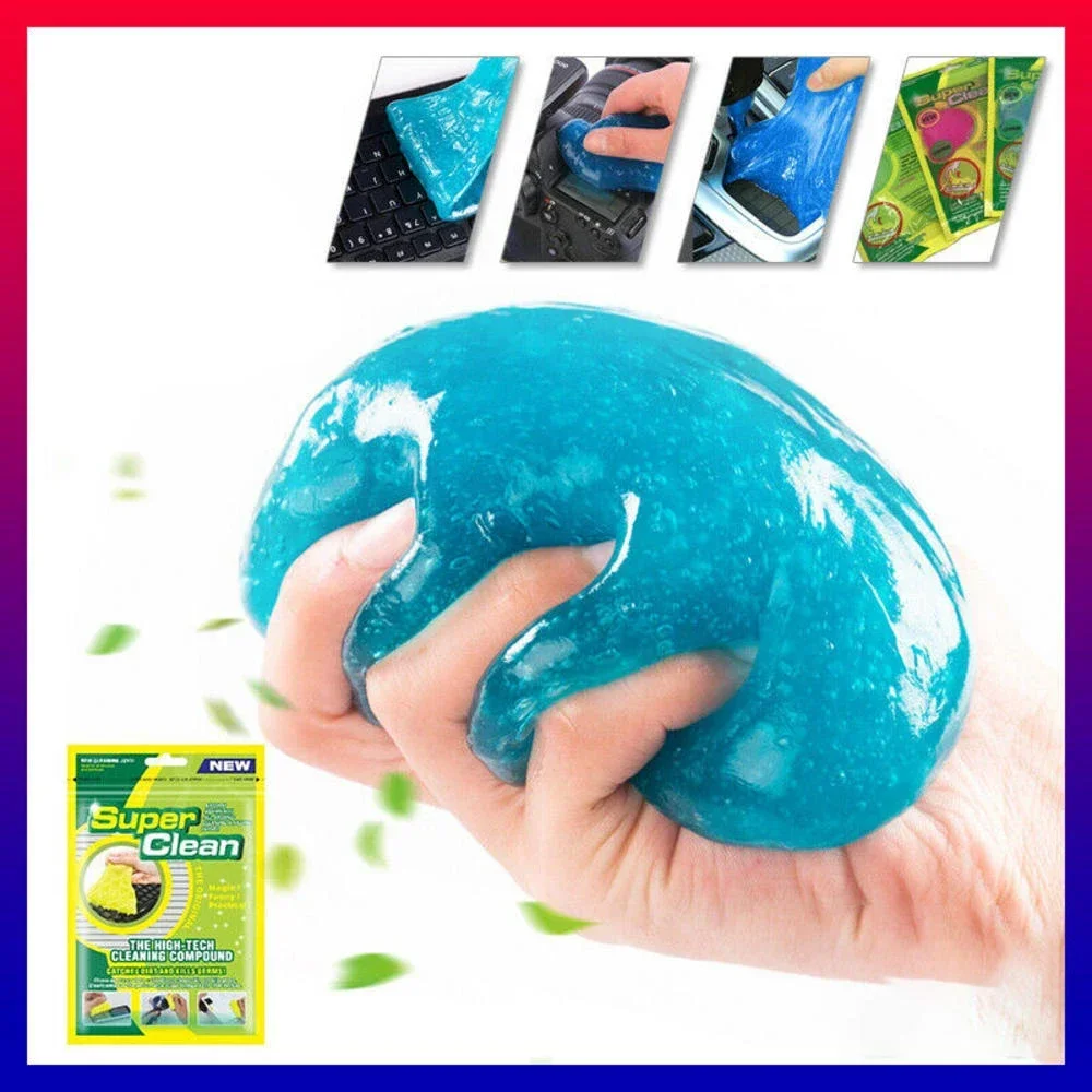 Car Cleaning Gel Gel Air Vent Dashboard Laptop Keyboard Magic Car Wash Interior Dust Dirt Mud Gap Reusable Cleaning Slime Wash Tool