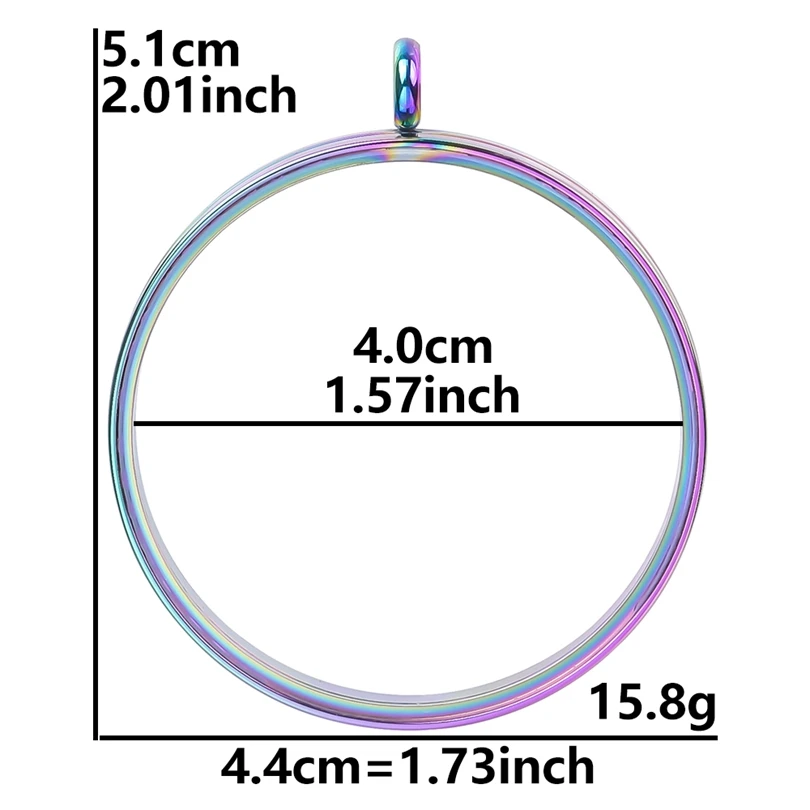 High-Quality Stainless Steel Round Glass Coin Bezel Photo Locket Pendant