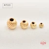100% 14K Gold Filled Corrugated Twist Bead Gold Beads for Jewelry Making Handmde DIY Accessories Jewelry Findings Gold Beads 1