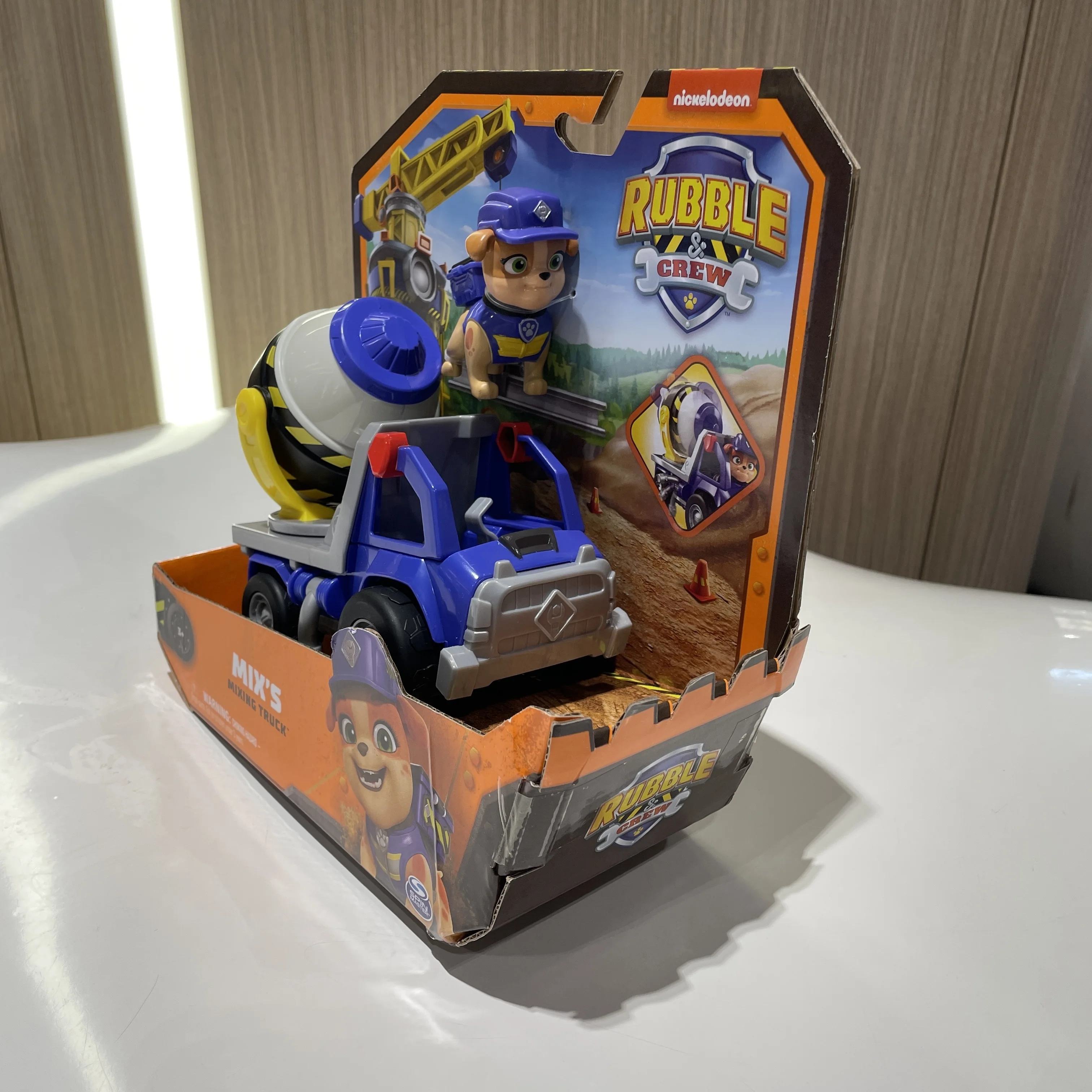 Original PAW Patrol Rubble & Crew Vehicle Truck Toy Motor Wheeler Mix Charger Truck mit sammelbarer Actionfigur Kinderspielzeug – Detail 8