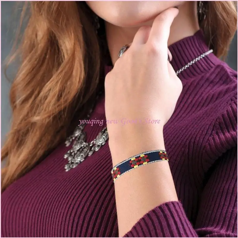 57QA 10-teiliges böhmisches Armband, bunt gewebte Freundschaftsarmbandkette für den Alltag – Detail 9