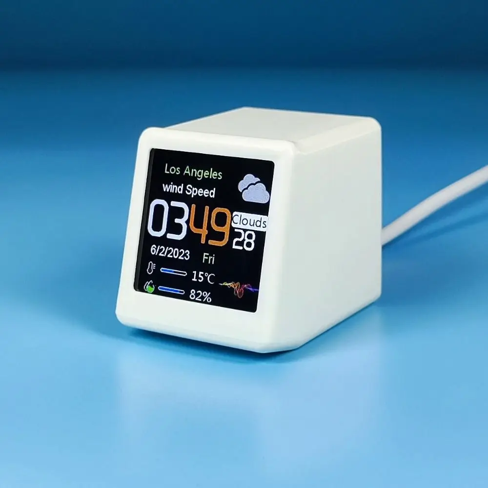 Creative Electronic Album Smart Clock USB Charging WiFi Weather Forecast Station Plastic Multifunctional Mini Desk Clock digital clock weather clock lcd digital clock digital desk clock digital table clock mini desk clock mini weather clock retro desk clock