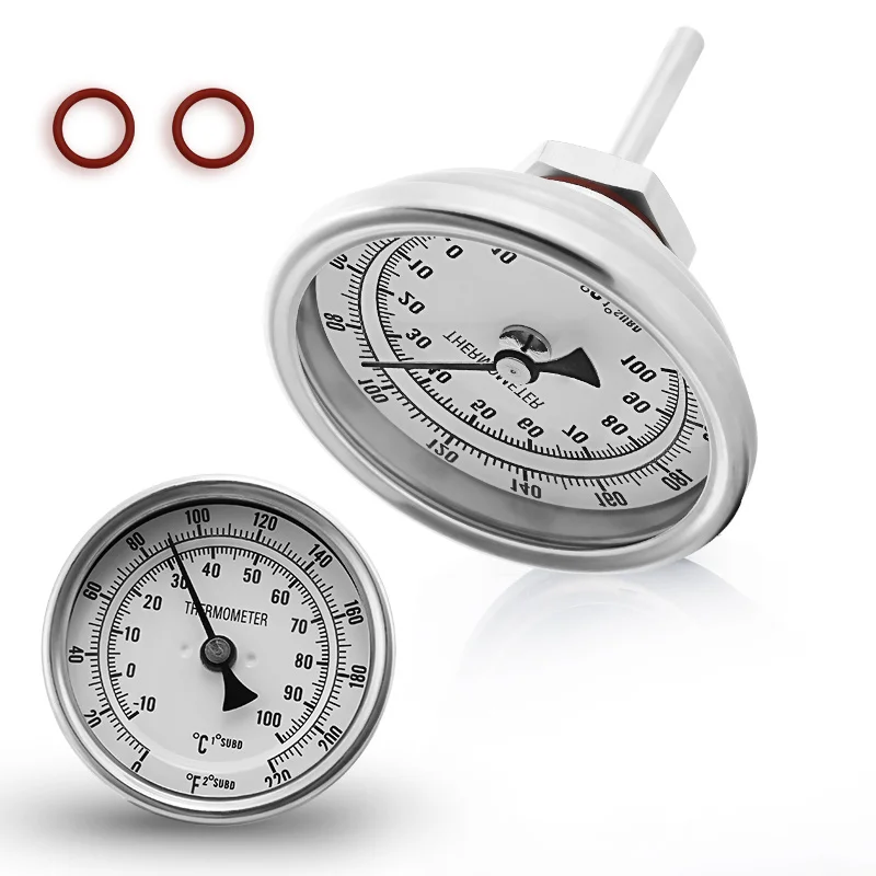 Weldless Dial thermometer kit 3"Face & 2"Probe Household 1/2"MNPT 0~220F degree Home Brewing Beer Making Accessories