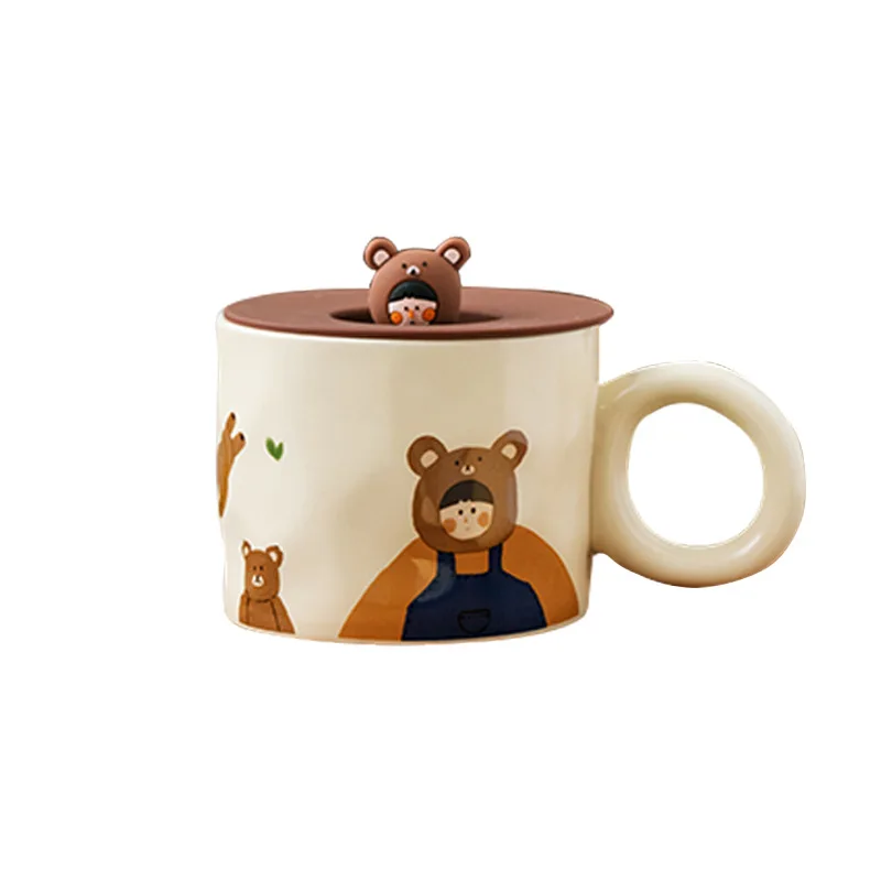 Cute mug with lid mug