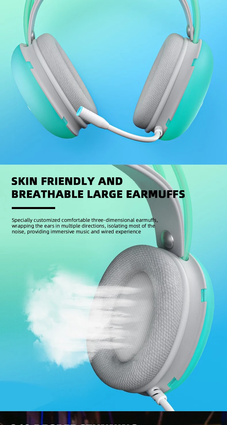 Aula s505 gaming headset med rgb lys og usb kabel_voghion.com